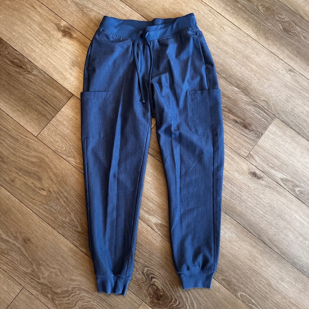 Mandala Equa-Tek Blue Heathered Scrub Joggers Cargo Pants Small
